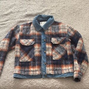 Pilcro Multicolor Plaid Jean Jacket
